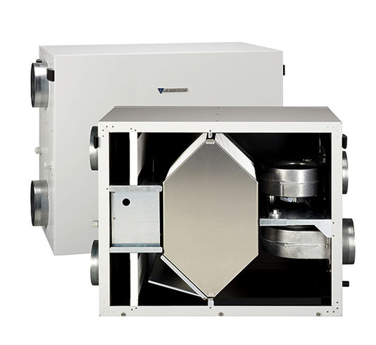 Zentrale Lüftungsgeräte mit Wärmerückgewinnung stellen eine sinnvolle 
Lüftung in Aussicht
(Bild: Bosch Thermotechnik)