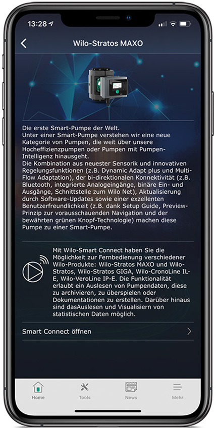 Die Wilo-Assistent App gibt es kostenfrei im Apple Store oder bei ­Google Play