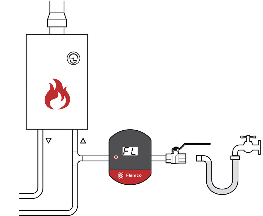 Die Standardausführung sieht vor, dass der Endbenutzer nach Anschluss des Gerätes durch den Monteur die Heizungsanlage selbst bei Bedarf mit Wasser nachspeist