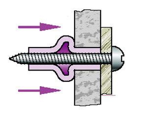 Funktion Hohlraumdübel
