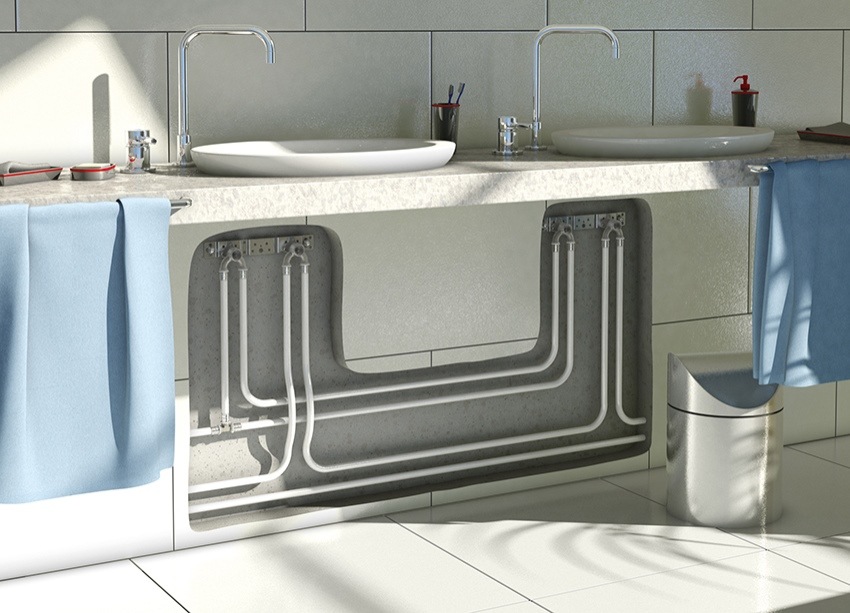 Durchschleif-Ringinstallationen vermeiden bei normalem Verbrauchsverhalten Stagnationen in der Stockwerksverteilung.