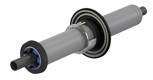 Die Quadro-Secura® Quick/H wird inklusive Hülsrohr ausgeliefert. In Letzterem kann ein Dichtungseinsatz aus der Curaflex Nova®-Familie von DOYMA verbaut werden