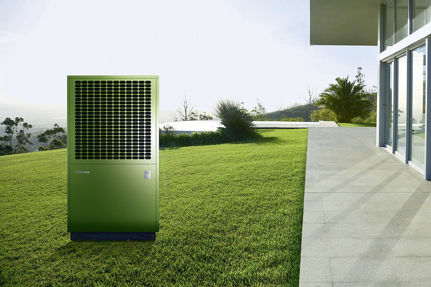 Eine reversible Luft/Wasser-Wärmepumpe zur Außenaufstellung