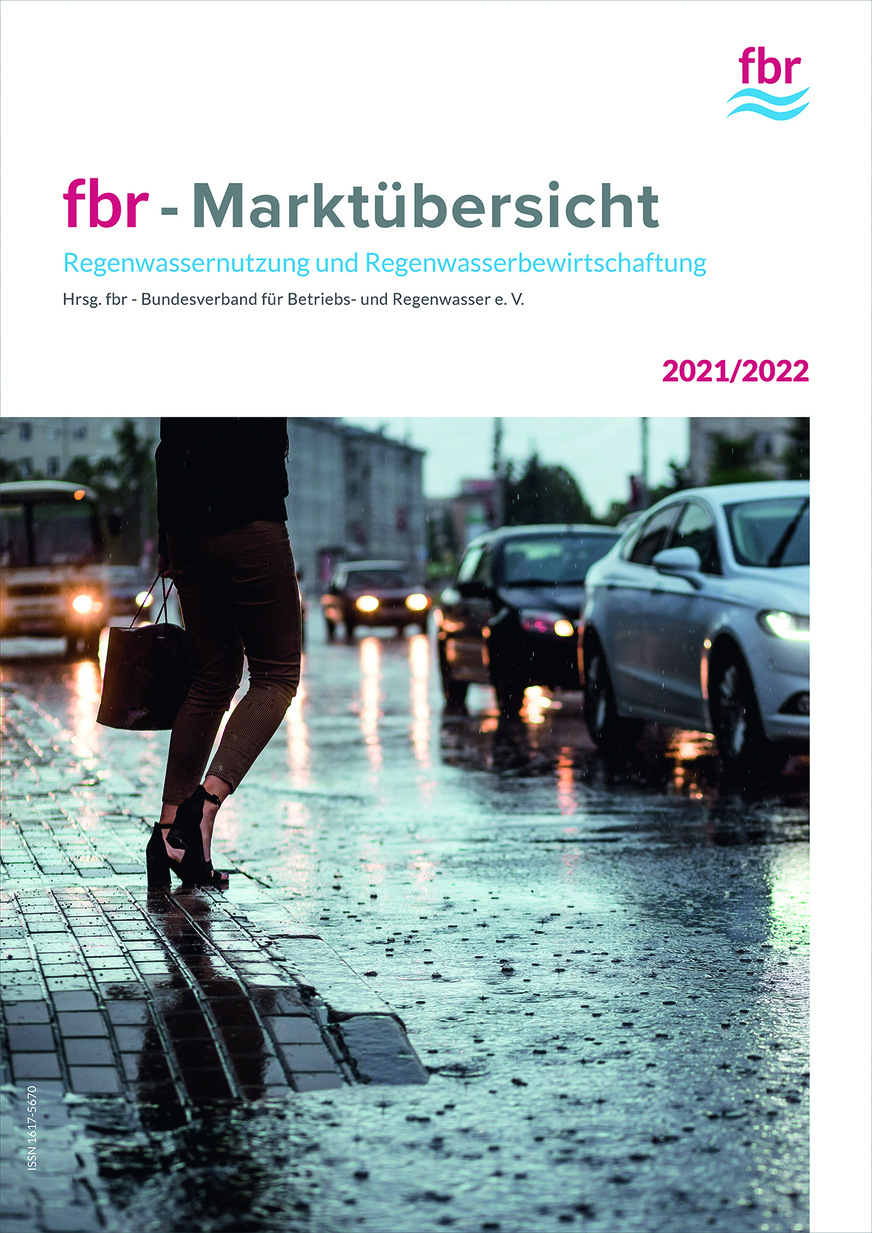 Neuauflage der FBR-Marktübersicht 2021/2022 „Regenwassernutzung und Regenwasserbewirtschaftung“