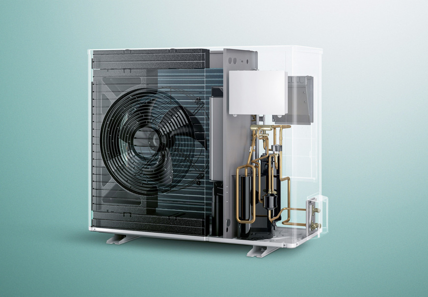 Gleich mehrere bewegte Komponenten in Luft/Wasser-Wärmepumpen erzeugen Schall. Dazu zählen insbesondere der Ventilator und der Kompressor