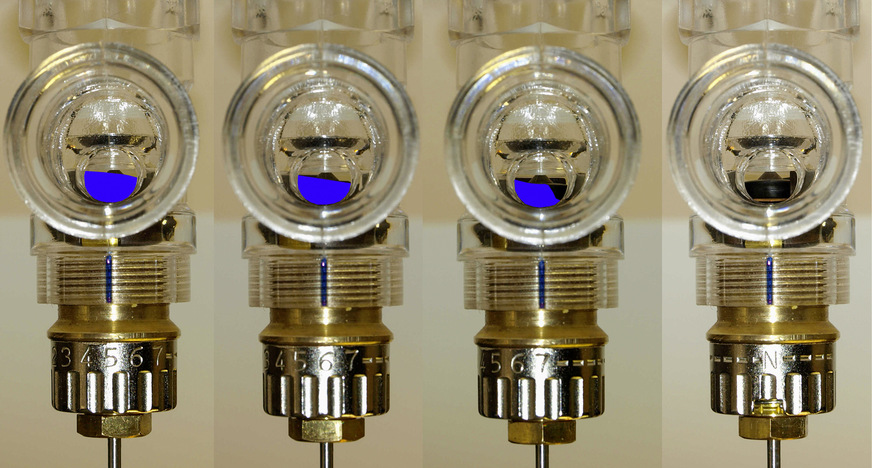 Die Erklärung zu den Einstellwerten bei Schlaumis und Schlichtis: Die Zahlen 1 bis 7 zeigen eine Drosselung an, während die Stellung „N“ (ganz rechts) ein offenes Ventil kennzeichnet