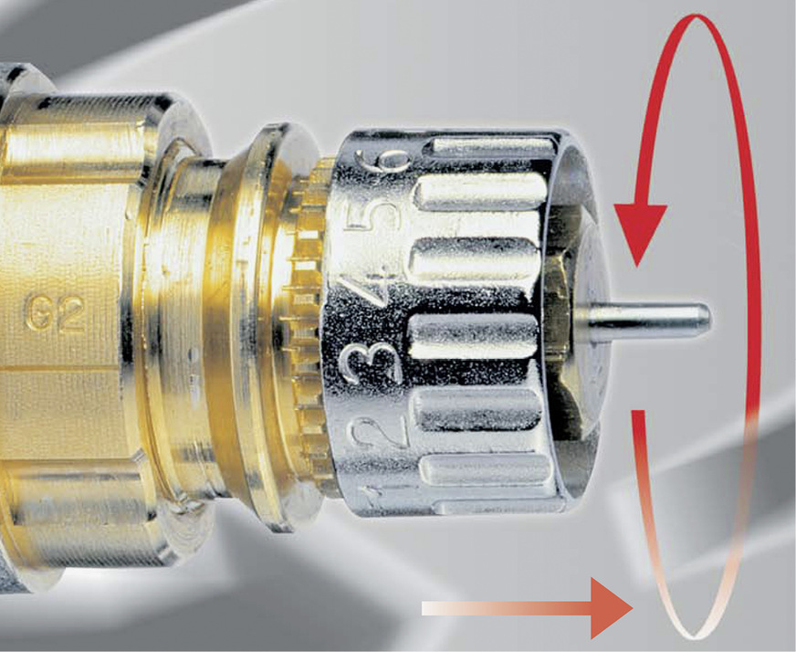 Ziehen, drehen und wieder einrasten lassen reicht, um die Voreinstellung bei dieser Ventilart vorzunehmen