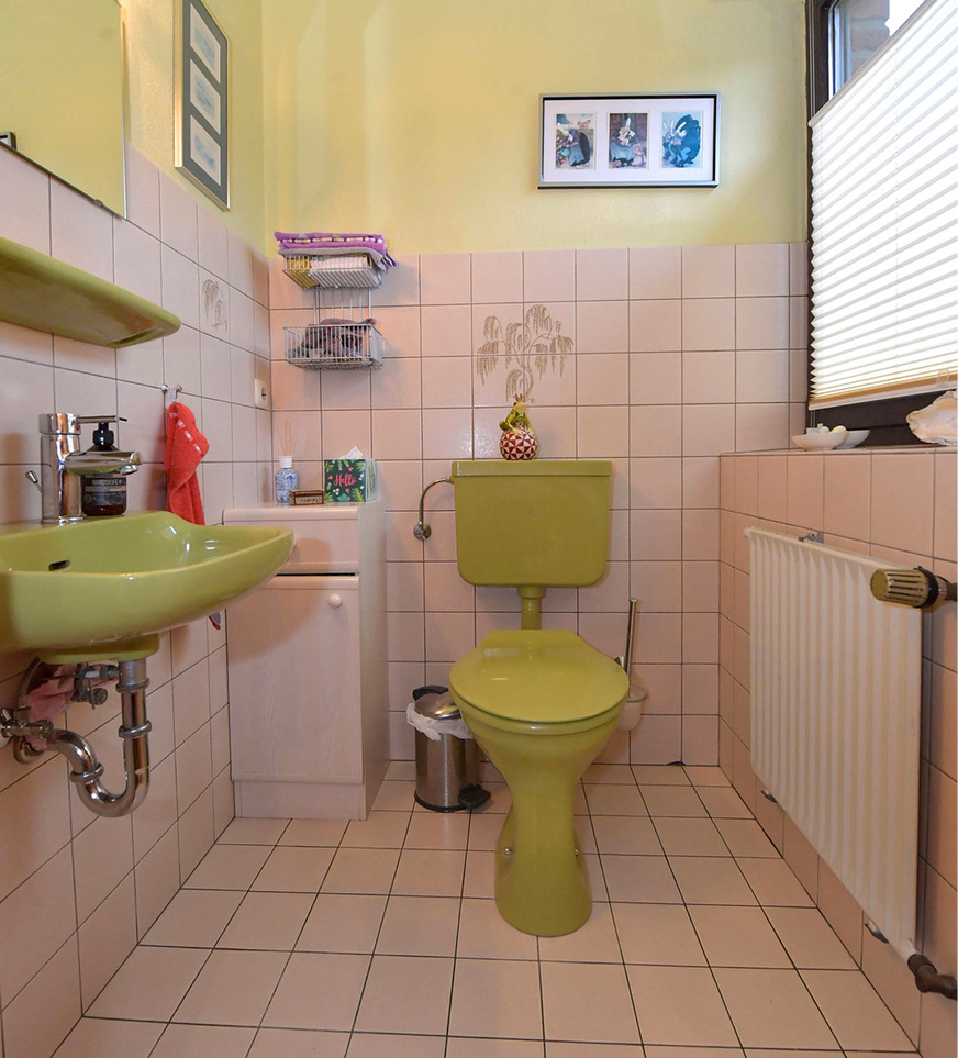 Bei der Planung des Gästebads in den 1980er Jahren stand die reine Funktionalität im Fokus.