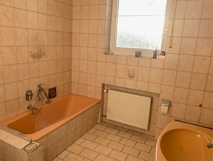 So sah das Bad vor der Sanierung aus