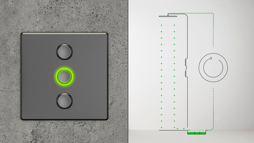 Die Ressourcenschonung resultiert aus dem Zirkulärmodus, bei dem das Duschwasser im Kreis bewegt wird