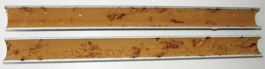 Abbildung 1: Typisches Schadensbild einer Lochkorrosion, vor Entfernung der Deckschicht