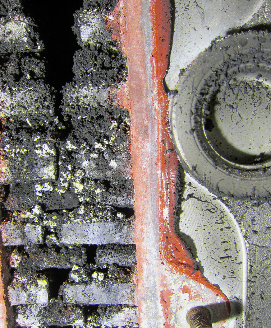 Da staut sich die Wärme im Wärmetauscher dieses Brennwertgerätes, was auch zu einer Gefahr führen kann.