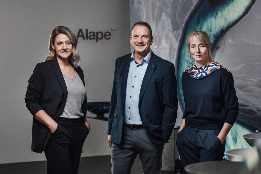 Die neue Geschäftsleitung von Alape (v.l.n.r.): Andrea Jürgens (Marketing and Design Director), Michael Gatzke (Commercial Director) und Dr. Julia Rami (Production Director) lenken die Geschicke des Unternehmens von Goslar aus.