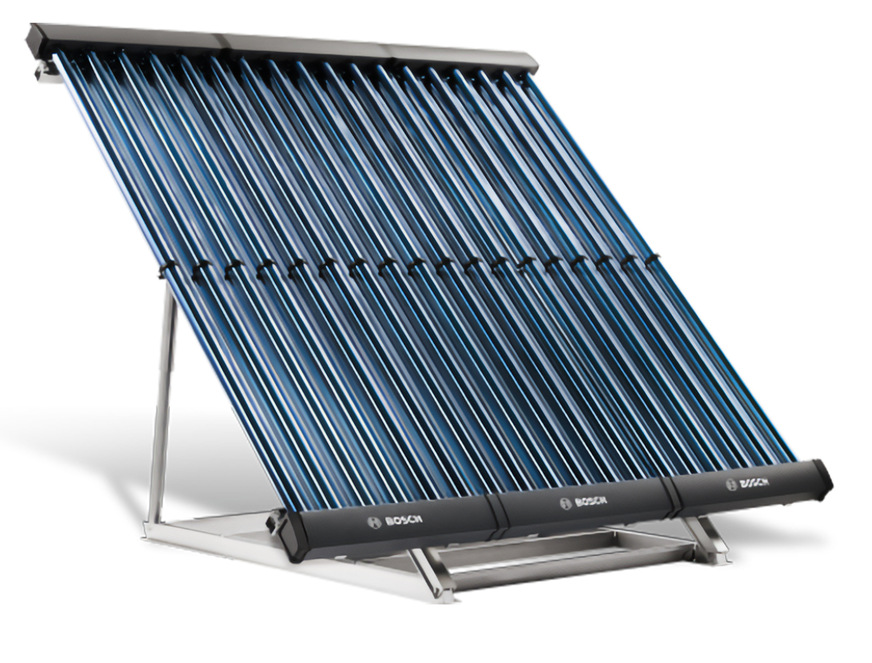 Der Vakuumröhrenkollektor mit seinen kleinen Einheiten von vakuumierten Kolben