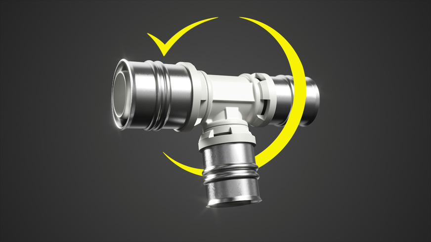 Die hohe Festigkeit garantiert Stabilität ohne Verformungen, das geringe Gewicht gewährleistet eine einfache Handhabung sowie Installation und dank der glatten Oberflächeneigenschaften sind die Verbinder inkrustationsfrei.