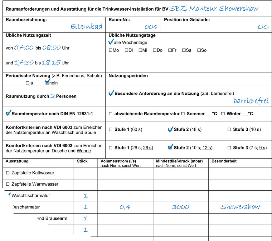 Ein Raumbuch hilft beiden Seiten, also Auftraggeber und -nehmer, sich auf Besonderheiten zu einigen.