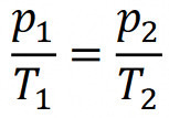 p = absoluter Druck in Pascal (Pa); T = absolute Temperatur in Kelvin (K)