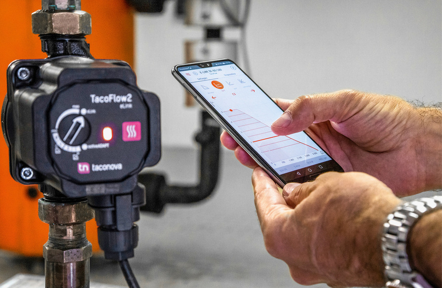 Beispiel für einen intelligenten Eingriff des Anlagenmechanikers: In der übersichtlichen App können direkt auf dem Touchscreen jeweils neun Proportionaldruck- und Konstantdruckkurven für die TacoFlow2 eingestellt werden.