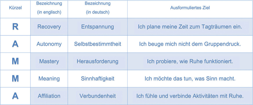 Das RAMMA-Modell soll inspirieren.