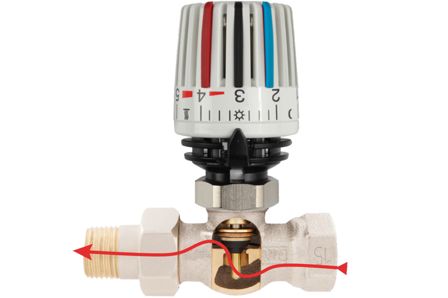 Schnittmodell eines dynamischen Ventils.