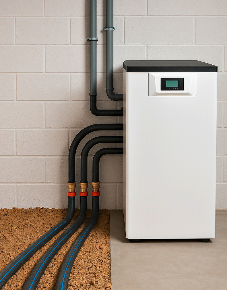 Bei Solewärmepumpen werden z. B. Erdkollektoren verwendet.