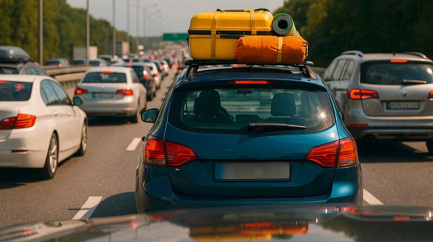 Lange und beschwerliche An- und Abreisen mit Staus verkürzen den Erholungswert eines Urlaubs.