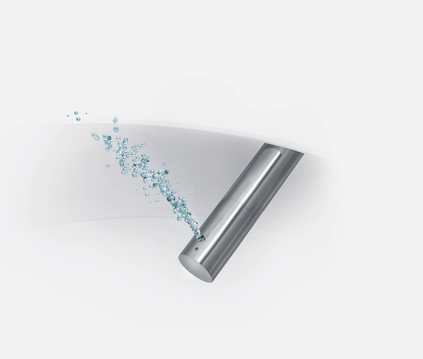 Bei Dusch-WCs fährt nach dem Spülgang eine Düse aus, die den Po mit temperiertem Wasser reinigt.