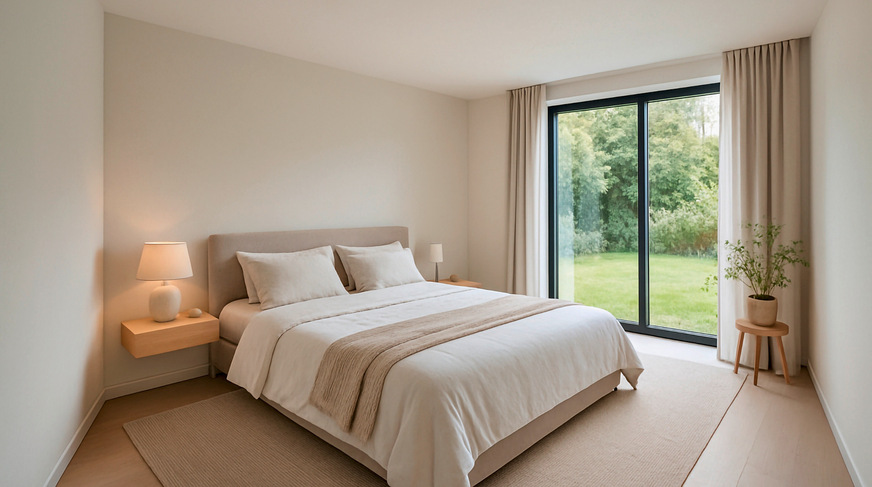 Zugfreier Komfort: ruhiges, kühles Raumklima dank Kühldecke.