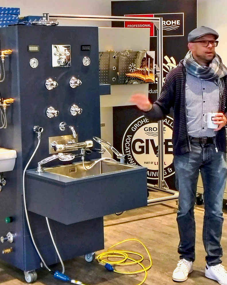 Der Praxiswürfel von Grohe ist bereits in vielen Berufsschulen im Einsatz.