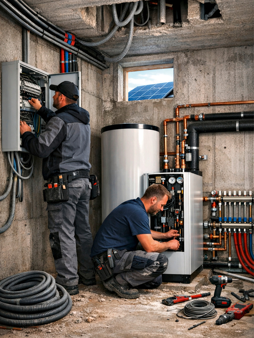 Hydraulik, Regelung und elektrische Einbindung müssen zusammenpassen. Gerade an der Schnittstelle zwischen SHK und Elektro entstehen in der Praxis viele Fehler, wenn Zuständigkeiten und Schnittstellen nicht frühzeitig geklärt werden.