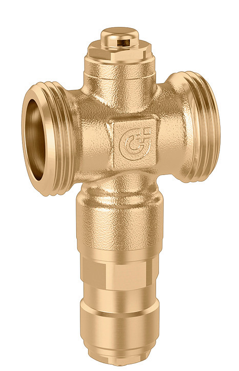Die Frostschutzventile der Serie 108 von Caleffi für den Heizkreislauf von Wärmepumpenanlagen. Links die Version mit ­Umgebungsluftfühler, rechts die Standardversion, die es auch für Wärmepumpen­systeme mit bis zu 90&nbsp;°C Vorlauftemperatur gibt.