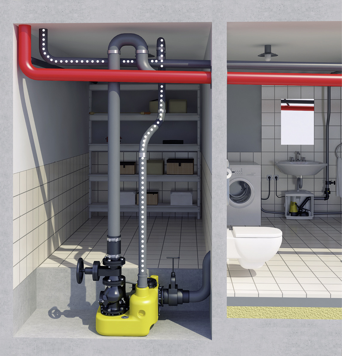 Gebäudeentwässerung Hebeanlagen brauchen Luft zum Atmen