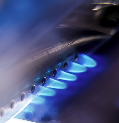Man sieht es der Flamme nicht an, ob das eingesetzte Brenngas eher schwerer oder leichter ist als Luft