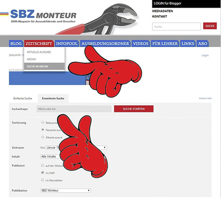 Auf der Seite des SBZ Monteur im Netz unter 
www.sbz-monteur.de finden Sie weitere Fachartikel zu diesem Thema. Tippen Sie einfach folgende Suchwörter 
in die Suche rechts oben:
– Pflicht oder Kür
– flotter hydraulischer Abgleich
– Abgleich ermessen
– unsanierter Altbau
– mission possible
– grafische Heizlast