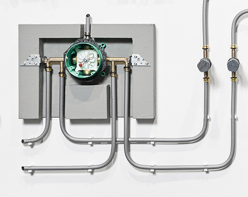 Auch für Unterputzarmaturen gibt es die passenden Lösungen zur Vermeidung von schädlicher ­Wärmeübertragung