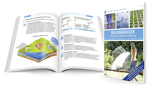 In dem kostenlosen Ebook dreht sich alles um die Nutzung, Versickerung und Rückhaltung 
von ­Regenwasser. 