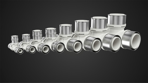 Fränkische bietet PPSU-Fittings für die 3 Systeme zur Trinkwasser- und Heizungsinstallation Alpex F50 Profi, Alpex L und Alpex-Plus. Das breite und aufeinander abgestimmte Produktsortiment umfasst Fittings für die Dimensionen 16 bis 63. - © Fränkische  Fränkische bietet PPSU-Fittings für die 3 Systeme zur Trinkwasser- und Heizungsinstallation Alpex F50 Profi, Alpex L und Alpex-Plus. Das breite und aufeinander abgestimmte Produktsortiment umfasst Fittings für die Dimensionen 16 bis 63.