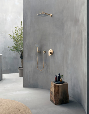 Abgestimmt mit dem Hansaaurelia-Duschsystem schaffen die Hansagenesis Duscharmaturen ein stimmiges Gesamtbild im Badezimmer.