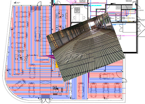 Gute Planung und Ausführung, bei einer Flächenheizung kommt es auf beides 
an
(Bild: Fa. Flach)