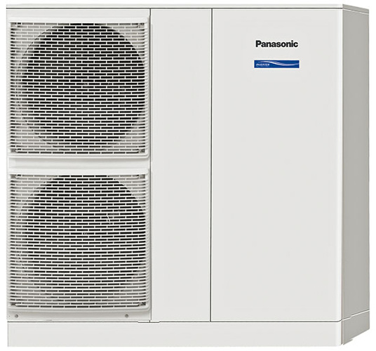 Das Kompaktgerät einer Wärmepumpe lässt äußerlich nicht viel Technik 
erahnen.
(Bild: Panasonic)