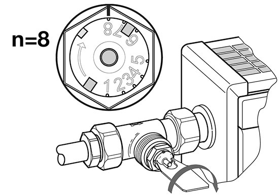 Die Ventilvoreinstellung ist je nach Hersteller unterschiedlich einstellbar, 
hier mit einfachem Sonderwerkzeug
(Bild: Honeywell)