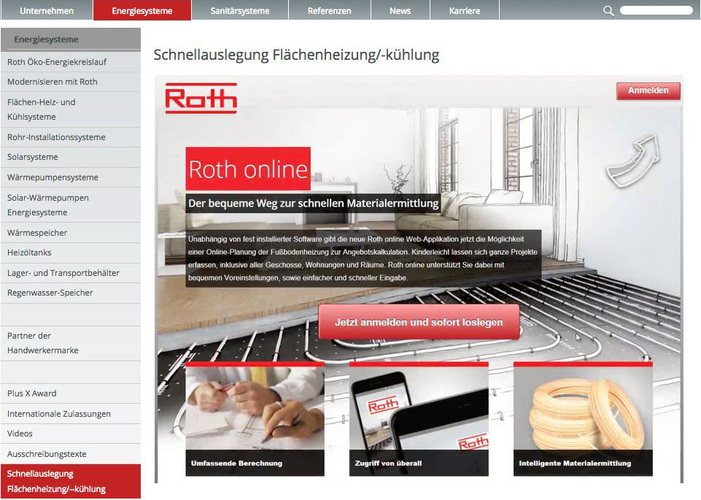 Roth Schnellauslegung © Roth Werke GmbH