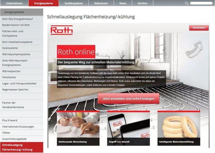 Roth Schnellauslegung © Roth Werke GmbH