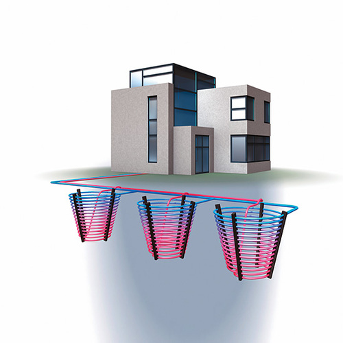 Eine überschaubare und relativ einfache Lösung zur Nutzung des Erdreichs 
als Energiequelle, die Erdwärmekörbe (Bild: Uponor)