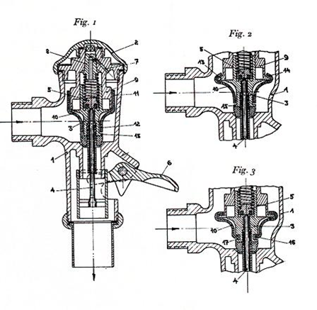 Butzkes Patentzeichnung des Druckspülers - © Aqua Butzke
