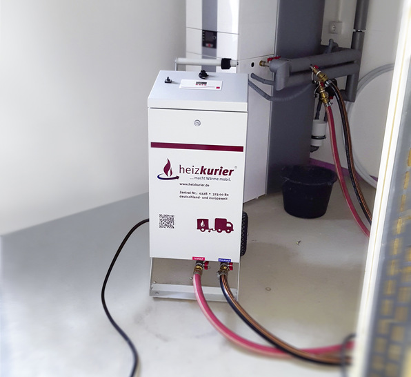 Mobile Wärme bietet sich an, um die Belegreifheizung von Heiz- und Kühlflächen vornehmen zu können