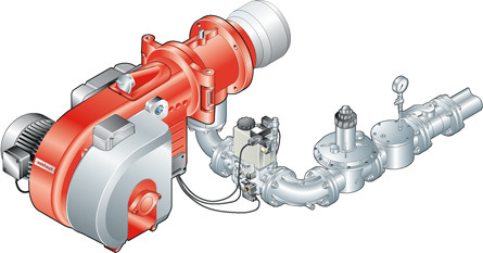 Die sichere Funktion von Gasgebläsebrennern wird über die Bauteile der Gasstraße erreicht 
