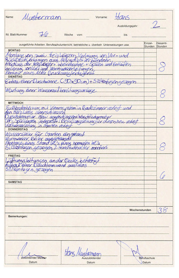 Wochenbericht - © sbz-monteur
 Wochenbericht