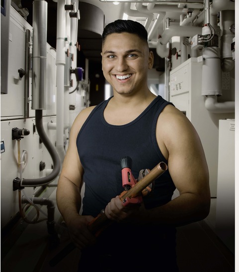 Can Akpinar als Anlagenmechaniker SHK und Meister für Installateur und Heizungsbau war einer der Final-Kandidaten für Mister Handwerk 2020