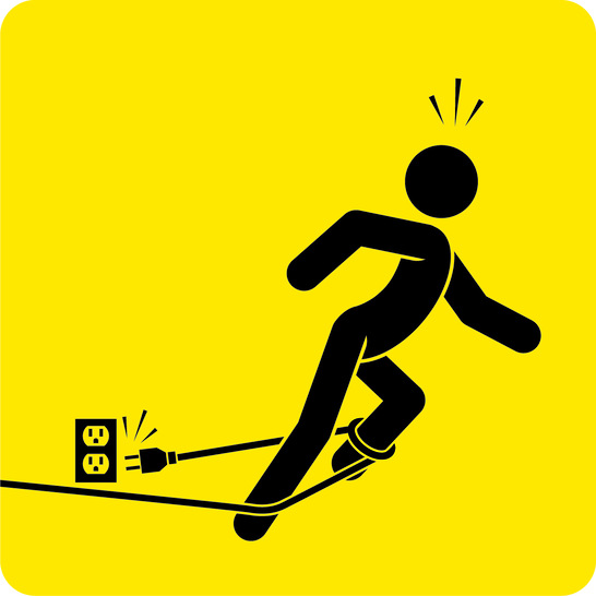 Eine Stolperfalle ist nicht selten die Ursache für einen Arbeitsunfall